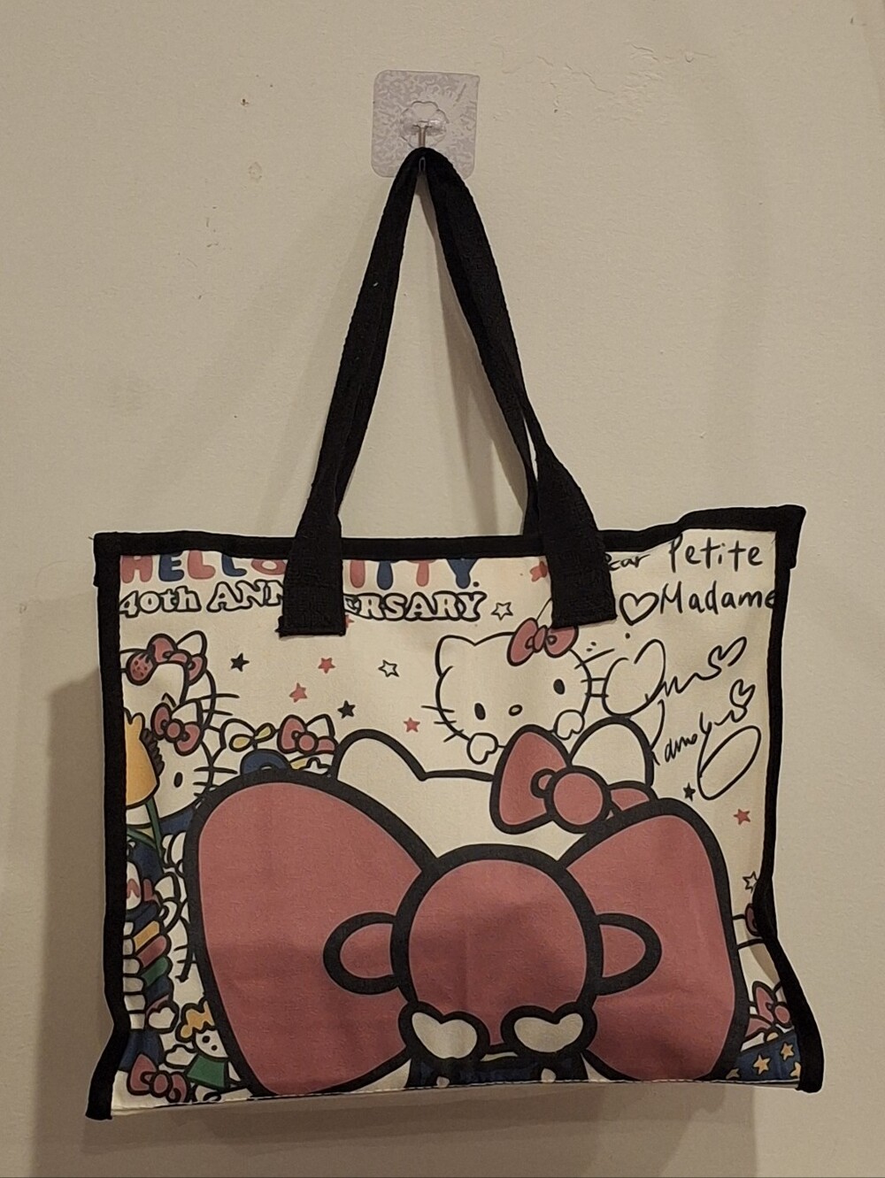 Hello Kitty Canvas Tote Shoulder Bag - Picture 2 of 6